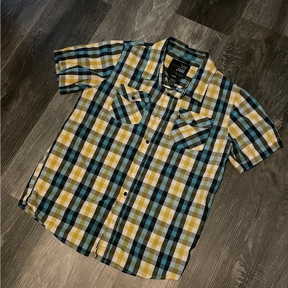 EUC Blue Crown Button-up Shirt